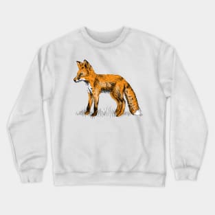 Fox Print Crewneck Sweatshirt